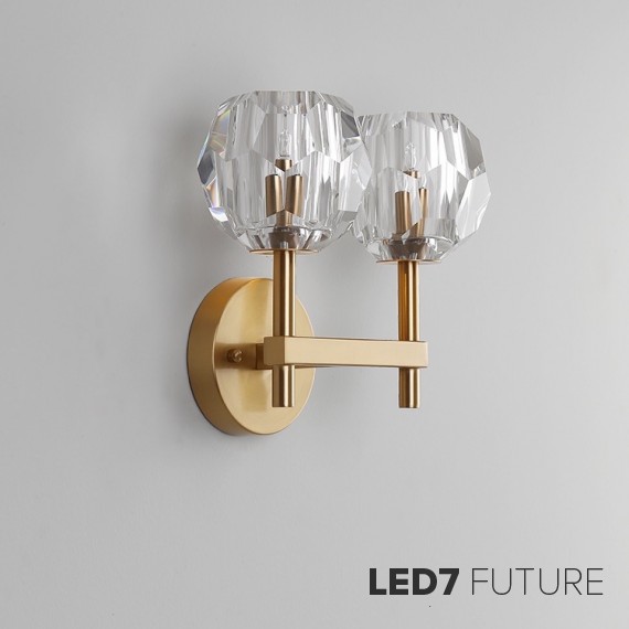 Loft Industry Modern -  Boule De Cristal Double Sconce